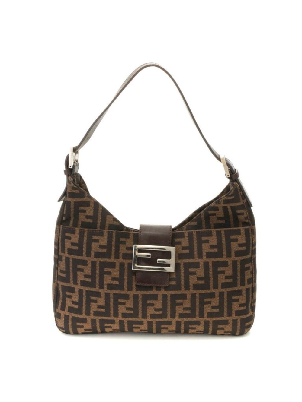 Fendi Zucca Dark Brown Canvas Leather